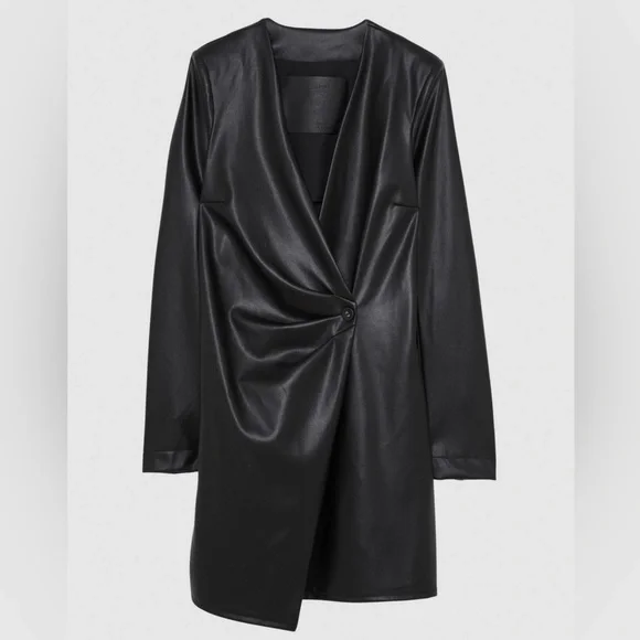 faux leather dress pants WYSE London - Josie Faux Leather Pant main image 1